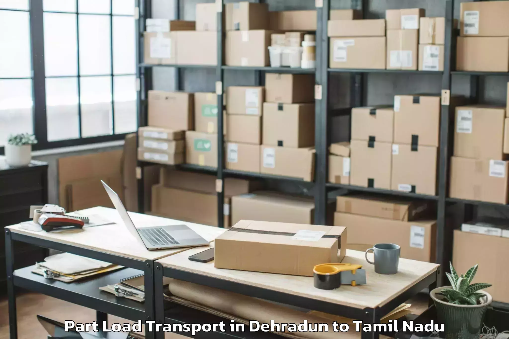 Discover Dehradun to Azhagappapuram Part Load Transport